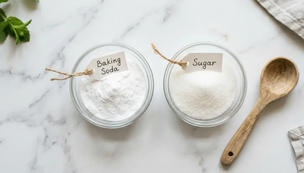 Baking soda and sugar mixture for natural cockroach control in the kitchen